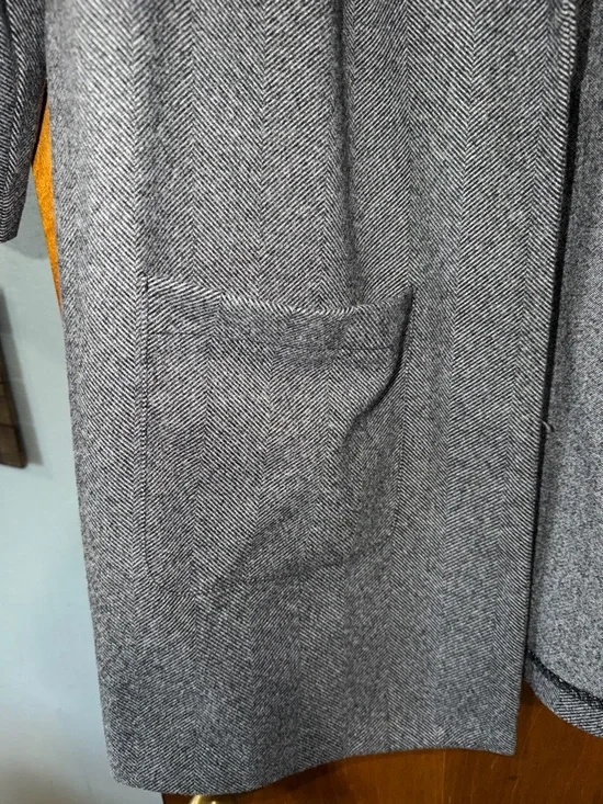 Women's gray open-front coatigan - Picture 5 of 5